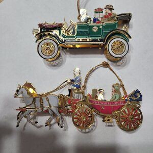 White House Historical Association White House Christmas Ornament 2 Pcs 2012